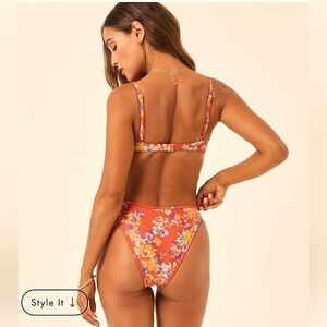 L Space Nora Bikini Bottom - First Bloom - Sz M